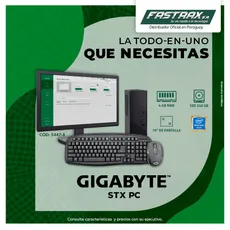 COMPUTADORA AIO GIGA MINI STX PEN G5400 3.7GHZ/4GB/SSD240GB/MONVIEW19/TEC/MOU