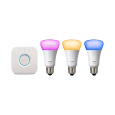  IOT PHILIPS KIT 3 FOCO COLOR + BRIGDE HUE 220V 9W A60 E27