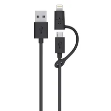Cable Belkin Micro USB+Adaptador Lightning/USB 0.9M F8J080BT03BK