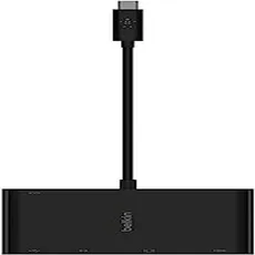Adaptador Belkin 5 en 1 1000 W USB-C Power Delivery Gigabit Ethernet, USB-A 3.0, VGA, 4K HDMI y USB-C
