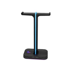SOPORTE P/AURICULAR GAMER XTECH XTH-690 YUREI RGB/2USB/NEGRO