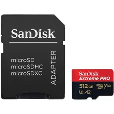 Memoria Micro SD SanDisk Extreme Pro 200-140 MB/S U3 512GB Con Adaptador