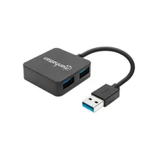 HUB USB 3.0 DE 4 PUERTOS MANHATTAN 162296 5 GBPS/NEGRO