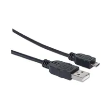 CABLE USB-A/MICRO-B 307161 1M A MACHO/ B MACHO 480 MBPS NEGRO BOLSA