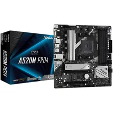 Placa madre AsRock AM4 A520M PRO4 DDR4 HDMI VGA DP USB-C LAN USB