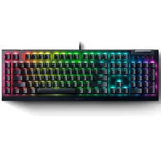 Teclado Mecánico Gamer Razer  BlackWidow V4 X Yellow Switch RGB USB RZ03-04701900-R3U1 NASA