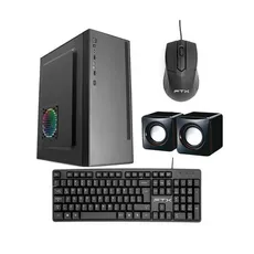 GABINETE KIT FTX PCC-5W3 C/FUENTE 500W MOUSE+TECL/ESP+PARLANTE ATX/MATX/ITX