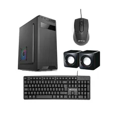 GABINETE KIT FTX PCC-5W5 C/FUENTE 500W MOUSE+TECL/ESP+PARLANTE ATX/MATX/ITX