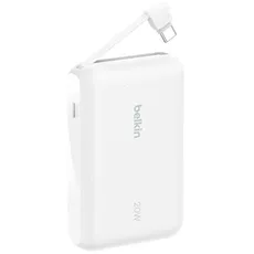 CARGADOR PORTÁTIL BELKIN BOOSTCHARGE 10.000MAH 20W CON CABLE USB-C INTEGRADO BPB021FQBL