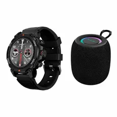 Combo Amistad SMARTWATCH FTXG6-BB 57MM NEGRO + 1 CORREA VERDE GPS + PARLANTE FTX VIBE SP-5SBK 5W BT