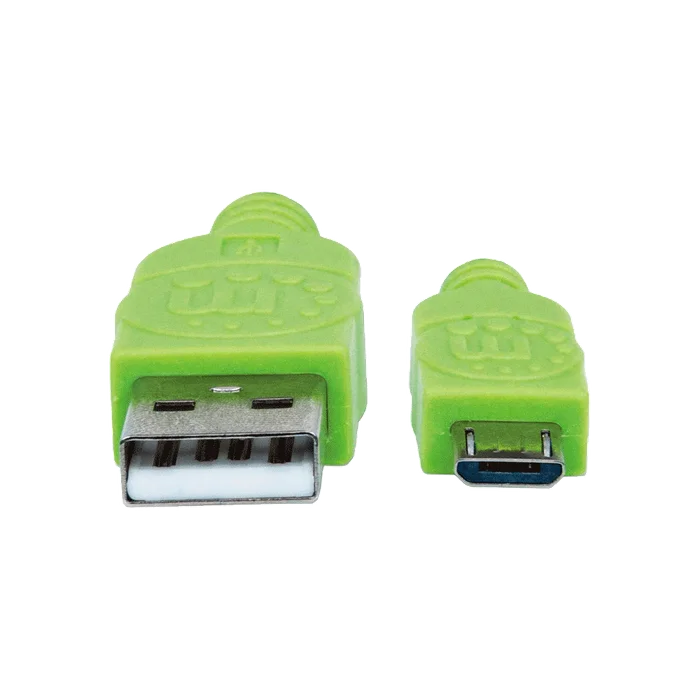 CABLE USB-A/USB MIC-B 352772 1MT VERDE/NEGRO