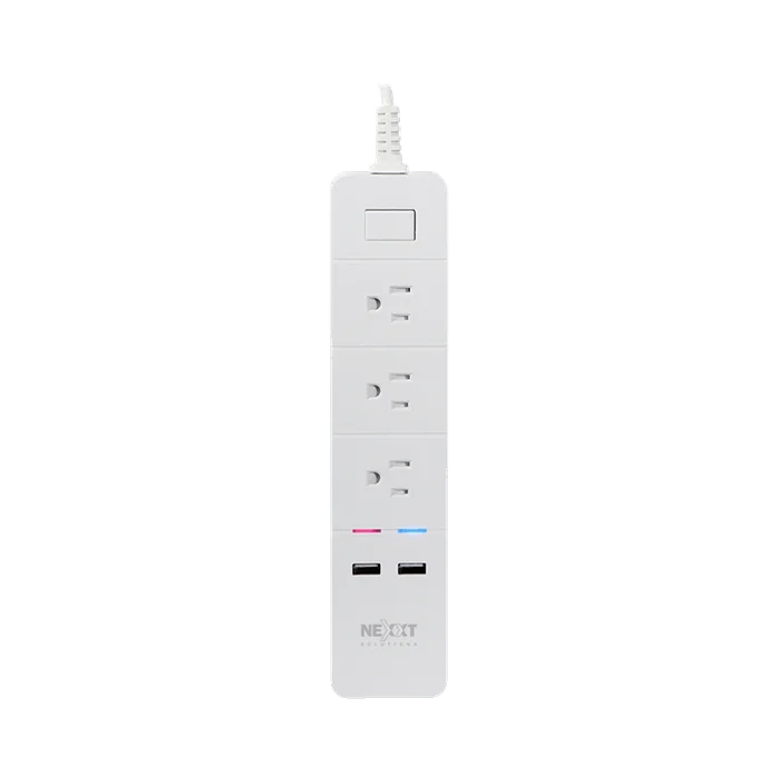 FILTRO DE LINEA NEXXT WIFI AHIUBSO4U1 1.8M/3 TOMAS+2 USB BLANCO