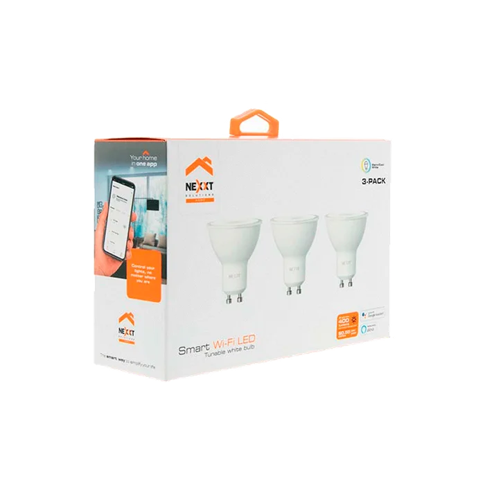 FOCO IOT NEXXT KIT DE 3 BLANCO CALIDA/FRIA 110V 4W MR16 GU10 NHB-W310