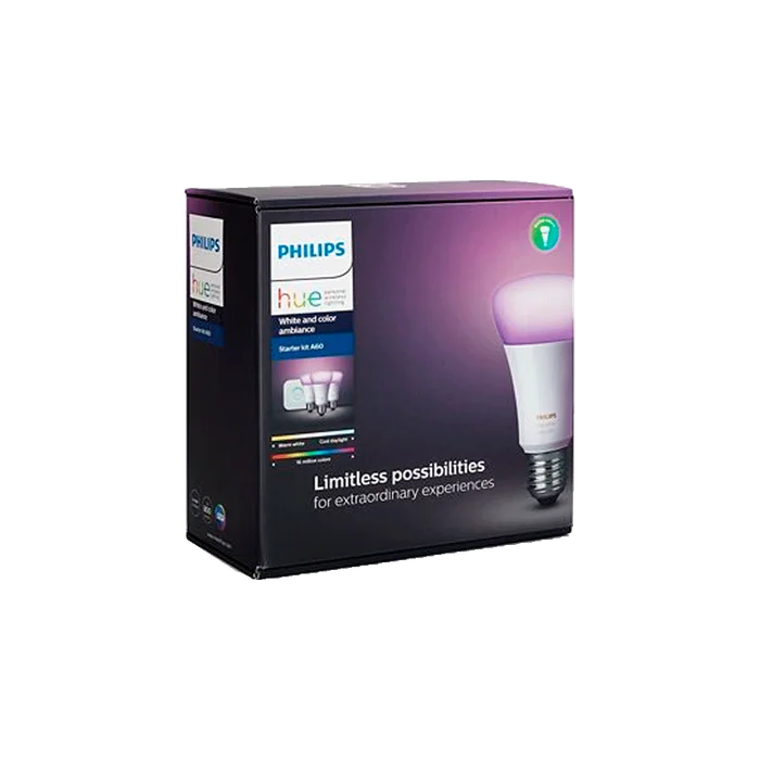 IOT PHILIPS KIT 3 FOCO COLOR + BRIGDE HUE 220V 9W A60 E27