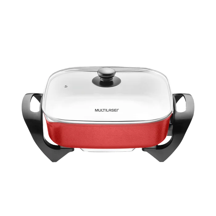 OLLA ELECTRICA CUADRADA MULTILASER CE113 1200W 220V CERAMICO ROJO