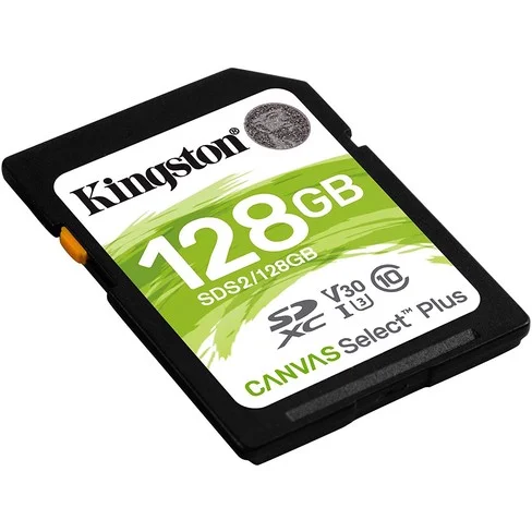 Tarjeta SD Kingston de 128GB SDXC Canvas Select Plus 100MB/s de lectura UHS-I U1 (SDS2/128GB)