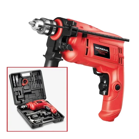 Taladro Mondial 3/8 con kit 600W 10MM NFFI-07M