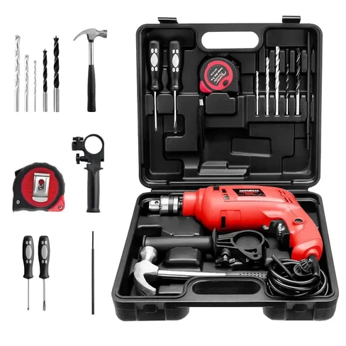 Taladro Mondial 3/8 con kit 600W 10MM NFFI-07M