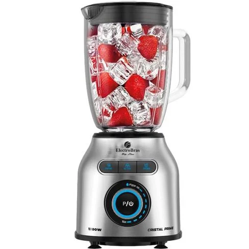 Licuadora ElectroBras Cristal Prime EBL-10 1200 W - Plata/Negro 1.8L
