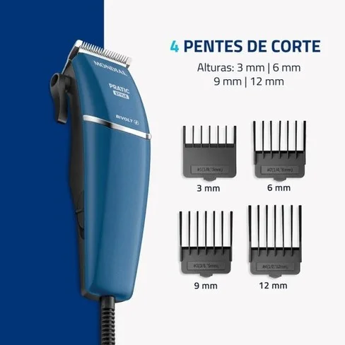 Cortador de Pelo Mondial Pratic Style CR-10-BI