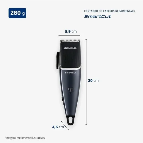 Cortador de Pelo Mondial Smart Cut CR-11-BI