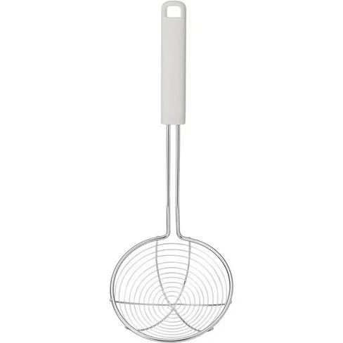 Espumadera KitchenAid KHA010OHPNG de acero inoxidable para frituras de 36 cm - Blanco