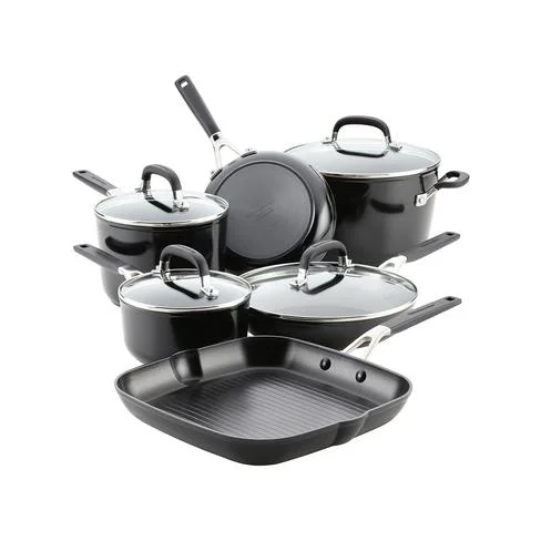 Juego de ollas de Cocina Antiadherente KitchenAid 84800 10 Piezas – Negro Ónix