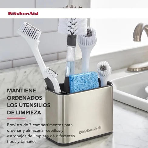 Organizador para Fregadero KitchenAid KEG784OSSSA de Acero Inoxidable – Porta Esponjas y Cepillos