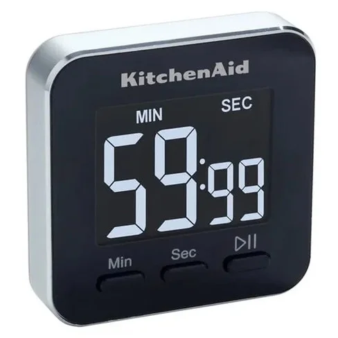 Temporizador Digital Magnético KitchenAid KQ900G con Pantalla LCD de 4 cm – Negro
