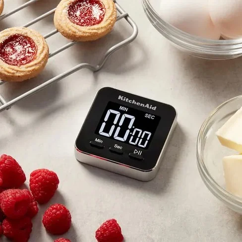 Temporizador Digital Magnético KitchenAid KQ900G con Pantalla LCD de 4 cm – Negro