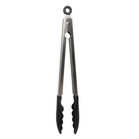 Pinza Multiusos KitchenAid KQG094OHOBE 29 cm de Acero Inoxidable con Punta de Silicona – Negro