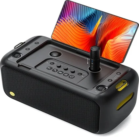 Parlante de Karaoke Joog Break X1 460W Pantalla 13,1" 2x Micrófonos inalámbricos