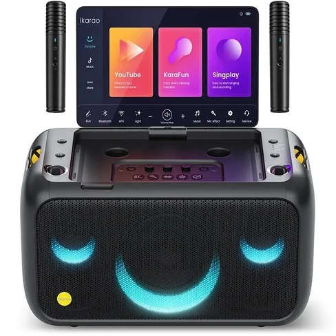 Parlante de Karaoke Joog Break X1 460W Pantalla 13,1" 2x Micrófonos inalámbricos