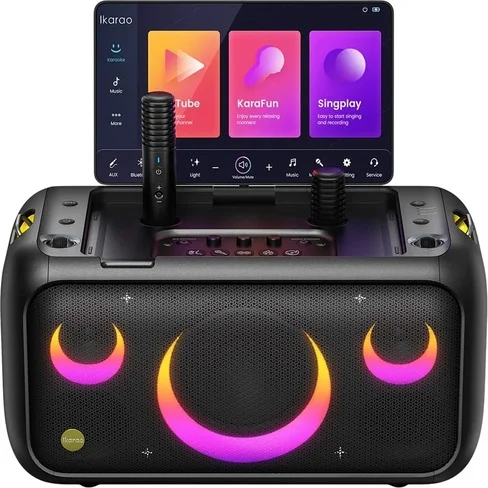 Parlante de Karaoke Joog Break X1 460W Pantalla 13,1" 2x Micrófonos inalámbricos