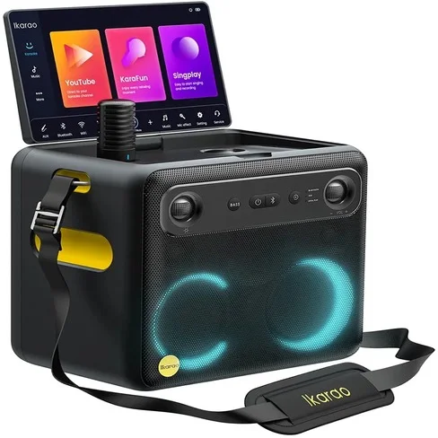 Parlante de Karaoke Joog Break X2 300W Pantalla 10,1" 2x Micrófonos inalámbricos