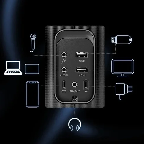Parlante de Karaoke Joog Shell S1 280W Pantalla 10,1" 2x Micrófonos inalámbricos