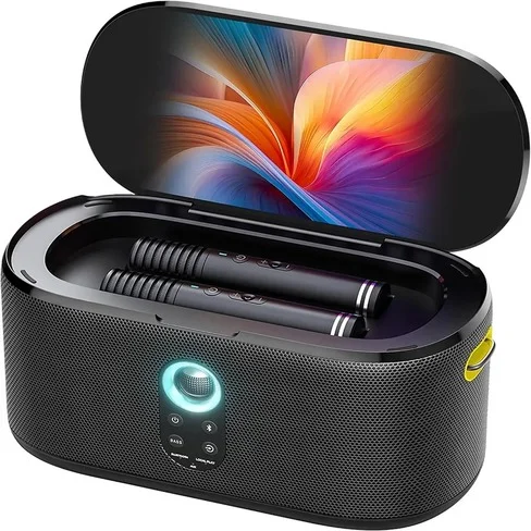 Parlante de Karaoke Joog Shell S1 280W Pantalla 10,1" 2x Micrófonos inalámbricos