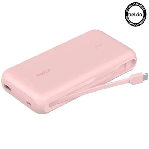 Cargador portátil belkin boostcharge 20k 20000mah con cable usb-c integrado 30w