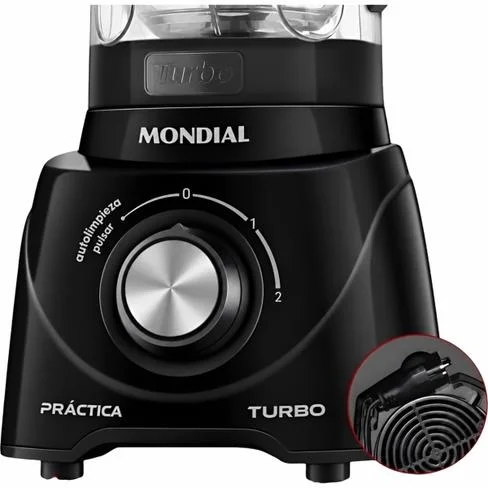 Licuadora Mondial Practi Turbo L-98-B 550W 2.2L Negra 220V