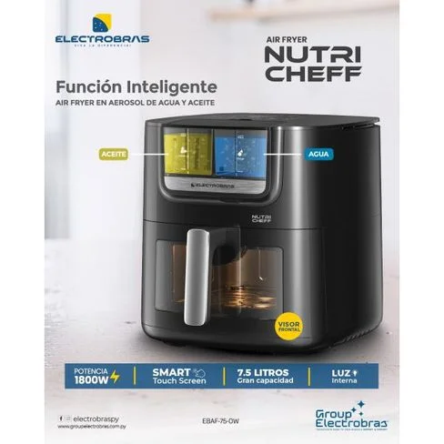Freidora de Aire Digital Electrobras Nutri Cheff de 7,5 Litros EBAF-75-OW