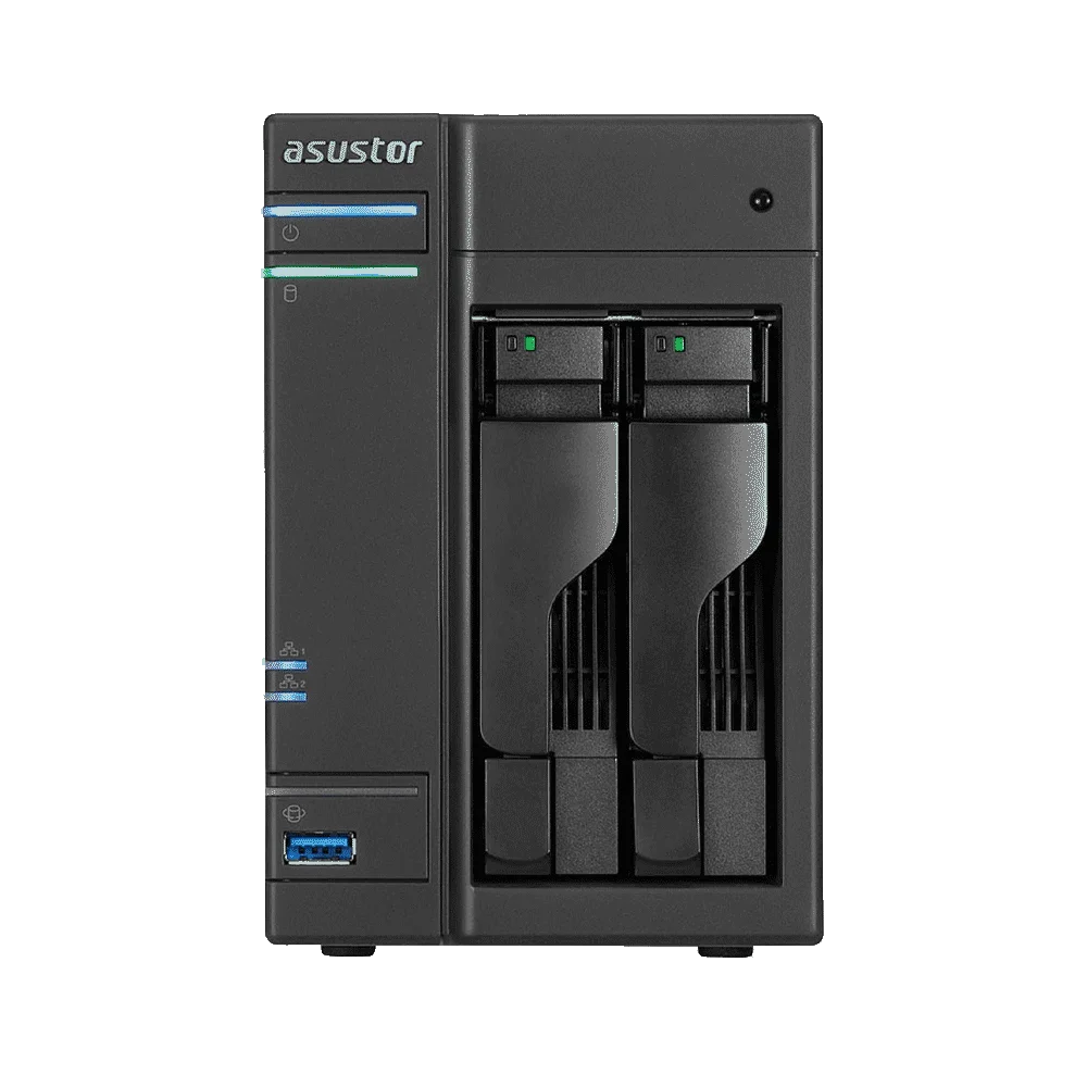 ALMACENAMIENTO NAS ASUSTOR AS6302T CEL2.0/2BAY/2GB/2-GBLAN/HDMI/USB3.0/USB-C