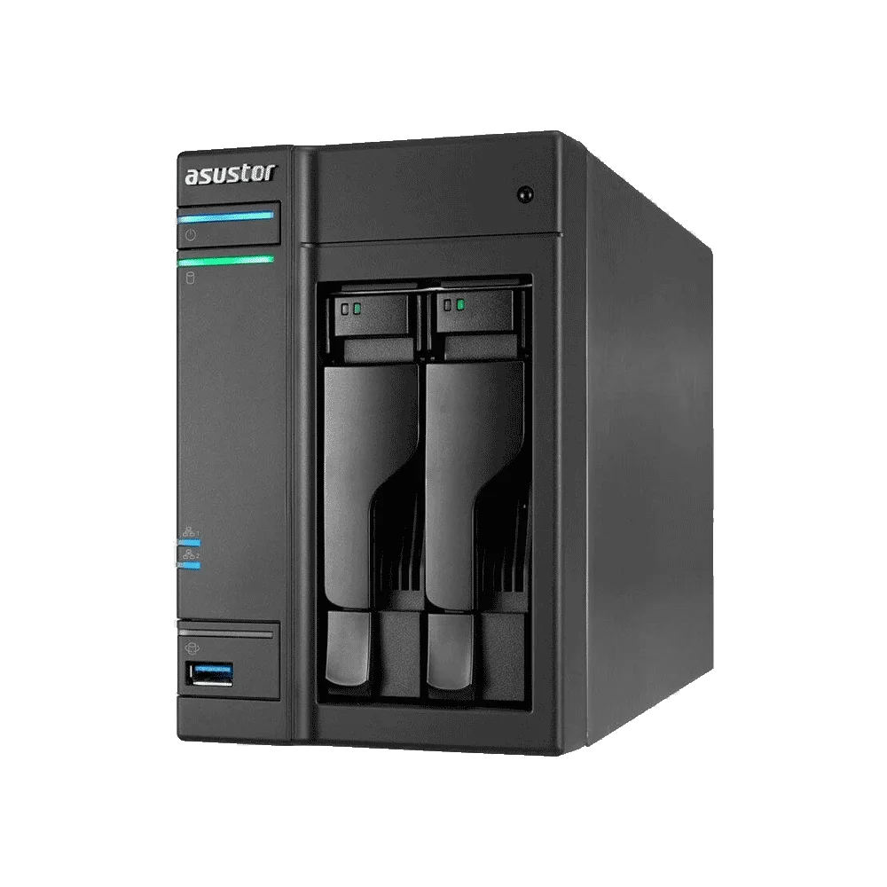 ALMACENAMIENTO NAS ASUSTOR AS6302T CEL2.0/2BAY/2GB/2-GBLAN/HDMI/USB3.0/USB-C