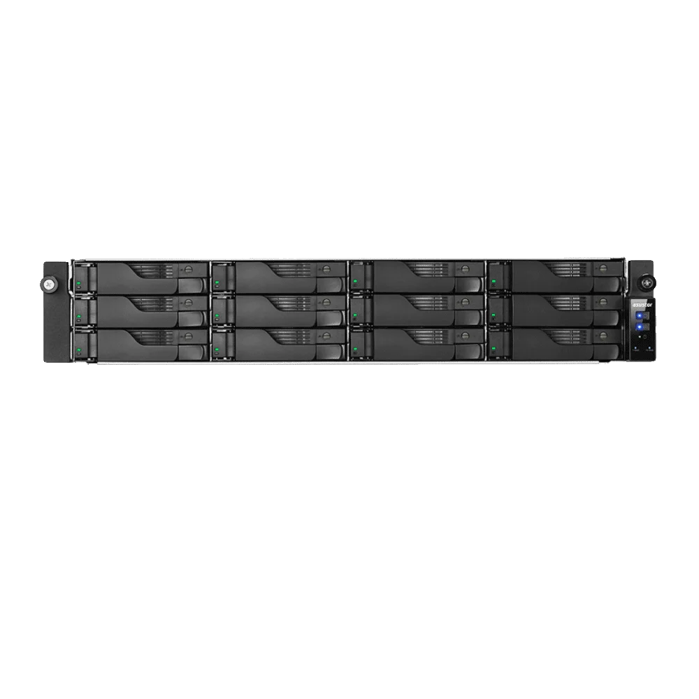 ALMACENAMIENTO NAS ASUSTOR RACKEABLE AS6212RD CEL1.6/12BAY/4GB/4-GBLAN/HDMI