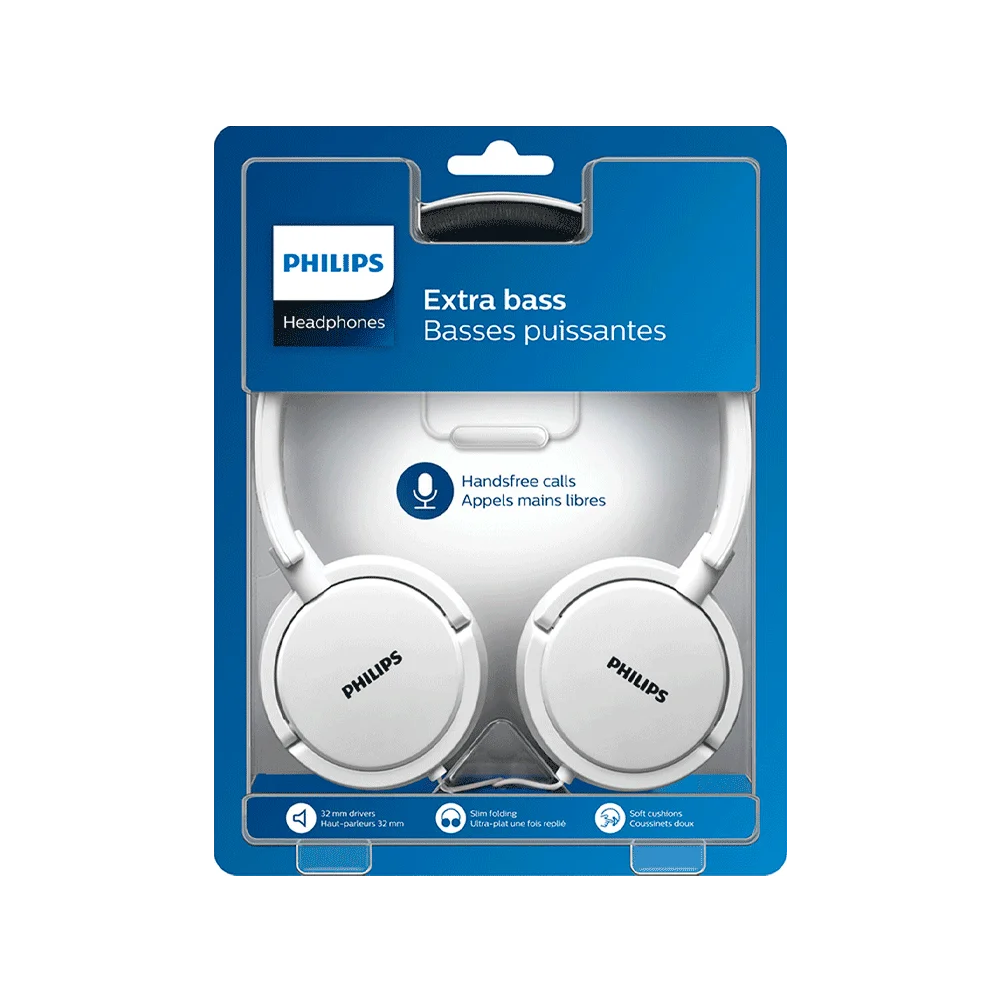 AURICULAR CON MICROFONO PHILIPS SHL5005WT/00 HEADPH/3.5MM/BLANCO