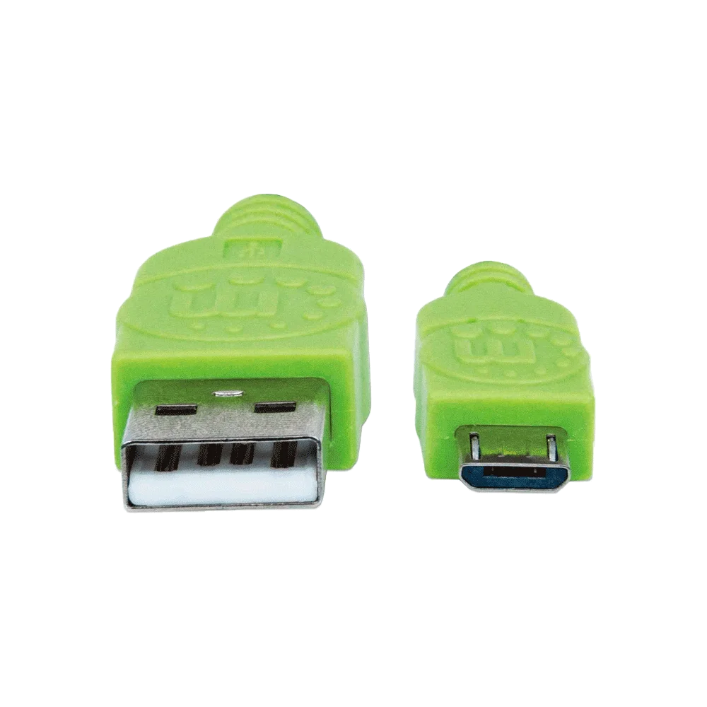 CABLE USB-A/USB MIC-B 352772 1MT VERDE/NEGRO