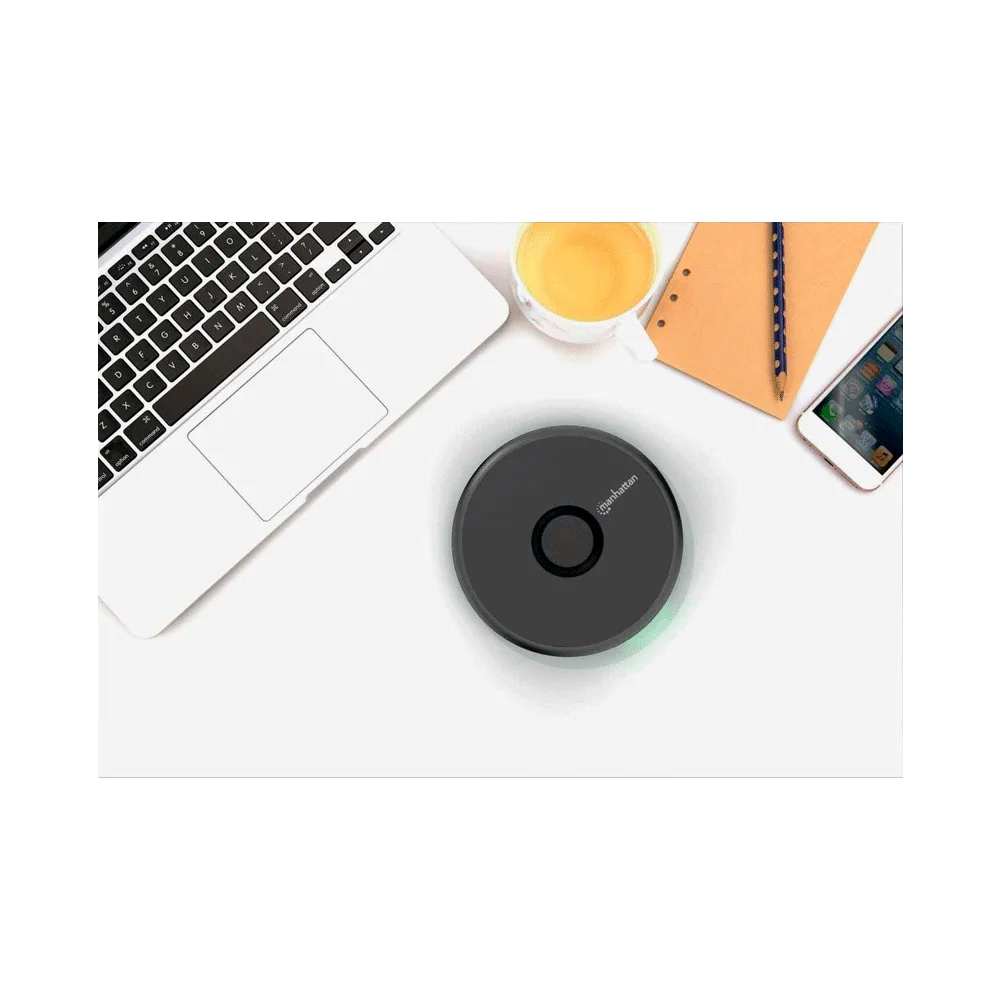 CARGADOR BASE INALAMBRICO QI 102186 10W/USB-C/NEGRO