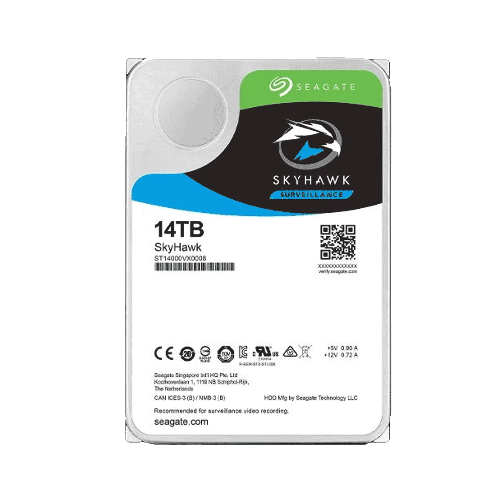DISCO DURO SATA3 14TB SEAGATE 7200 256MB SKYHAWK ST14000VX0008 SURVEILLANCE