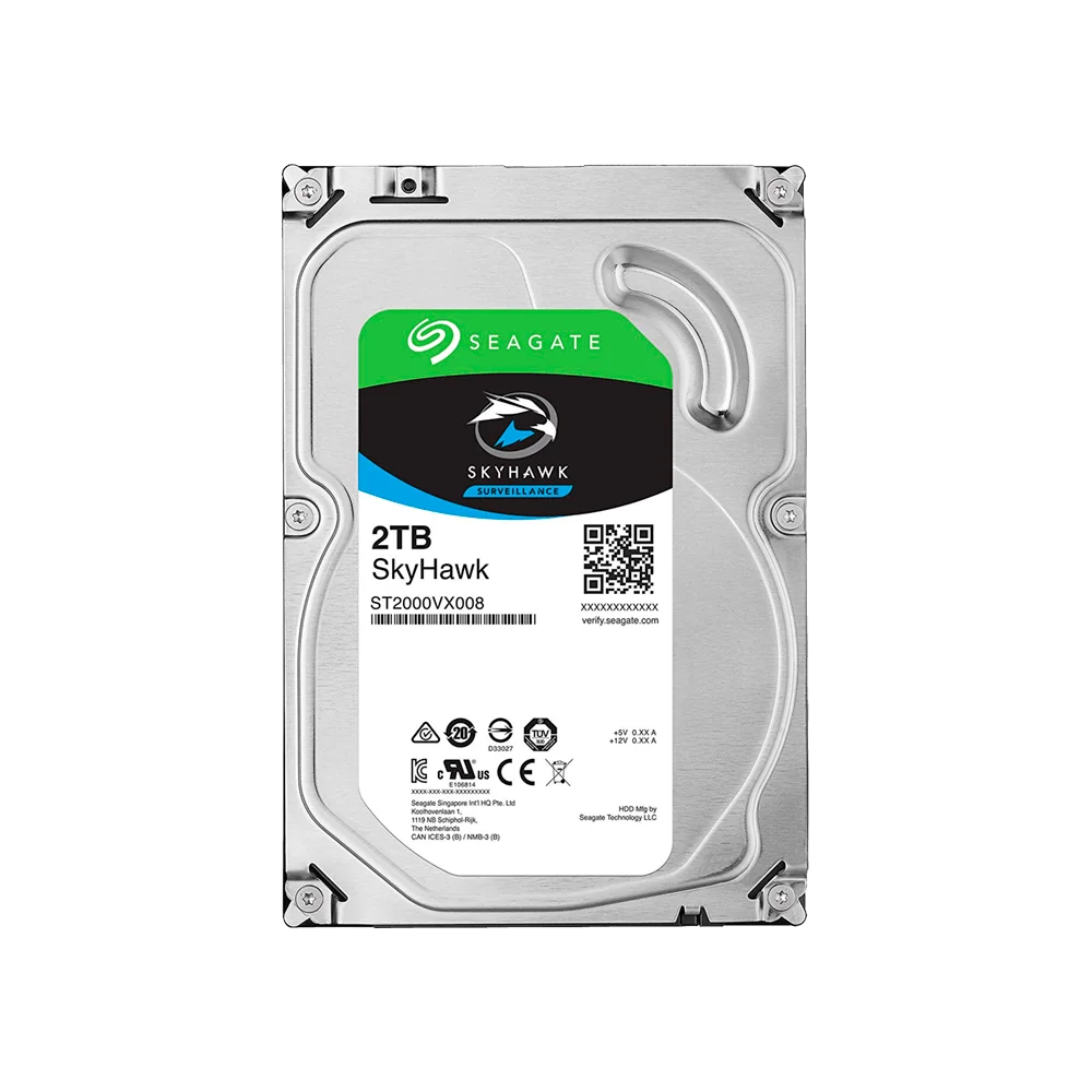 DISCO DURO SATA3 2TB SEAGATE 5900 64MB SKYHAWK ST2000VX008 SURVEILLANCE