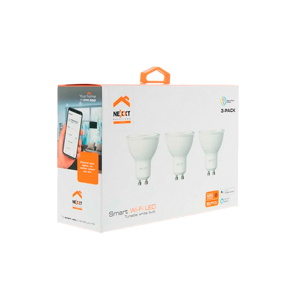 FOCO IOT NEXXT KIT DE 3 BLANCO CALIDA/FRIA 110V 4W MR16 GU10 NHB-W310