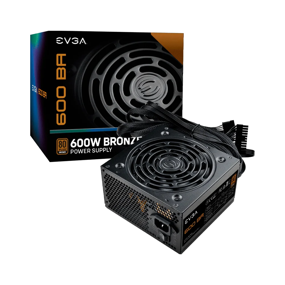 FUENTE EVGA 600W BA 80PLUS BRONZE 100-BA-0600-K1